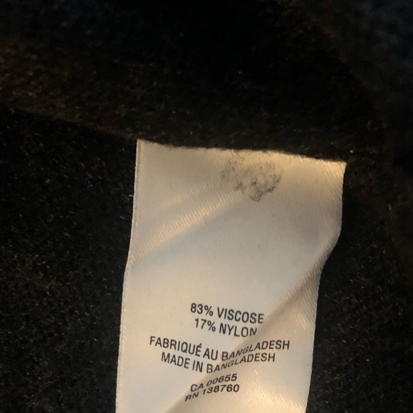 Long Sleeve Black Sweater Dress with Grey Motifs (New - nwot) - Picture 6 of 8